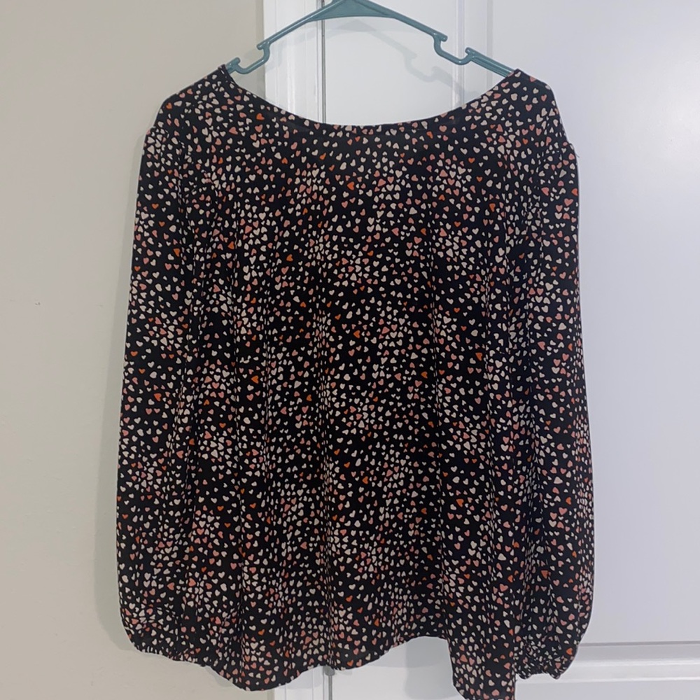 Apt. 9 Flowy Heart Print Blouse